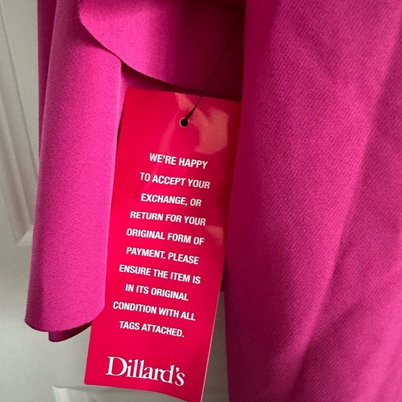 Belle by Badgley Mischka Magenta Ruffle Sleeve Mini Dress - Picture 10 of 12